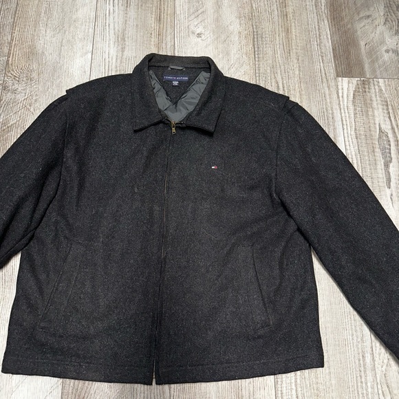 Men’s Tommy Hilfiger XXL Gray Wool Zip Up Jacket heavy lined - Picture 7 of 7